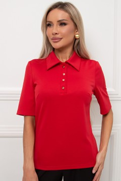 Блуза трикотажная красного цвета Вербена №1 Valentina(фото3)