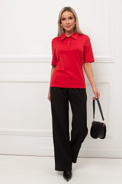 Блуза трикотажная красного цвета Вербена №1 Valentina(фото2)