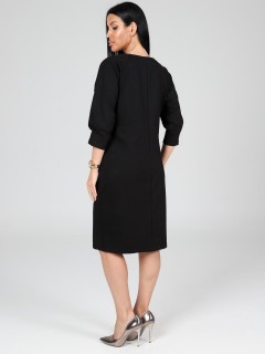 Платье трикотажное чёрное с карманами Iv-capriz(фото8)