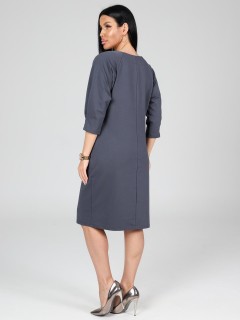Платье трикотажное тёмно-серое с карманами Iv-capriz(фото8)