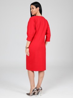 Платье трикотажное красное с карманами Iv-capriz(фото6)