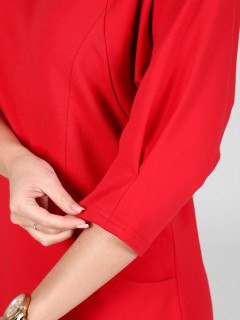 Платье трикотажное красное с карманами Iv-capriz(фото5)