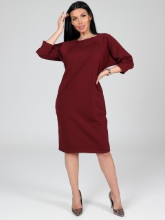 Платье трикотажное бордовое с карманами Iv-capriz(фото5)