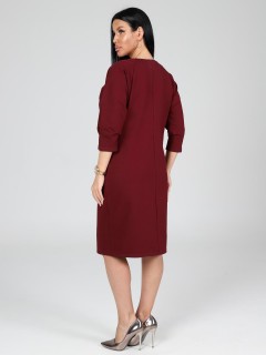Платье трикотажное бордовое с карманами Iv-capriz(фото8)