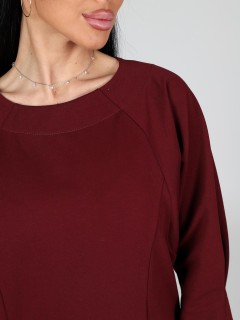 Платье трикотажное бордовое с карманами Iv-capriz(фото4)