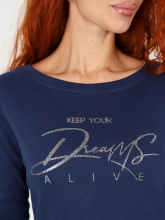 Лонгслив трикотажный тёмно-синий с принтом Iv-capriz(фото6)