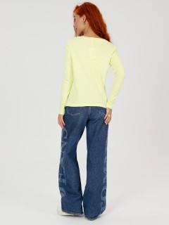 Лонгслив трикотажный жёлтый с принтом Iv-capriz(фото8)