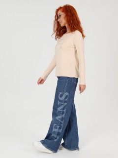 Лонгслив трикотажный бежевый с принтом Iv-capriz(фото7)