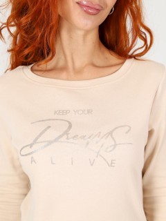 Лонгслив трикотажный бежевый с принтом Iv-capriz(фото5)