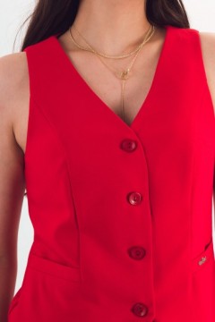 Жилет укороченный красного цвета Braslava(фото3)