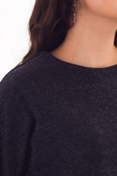 Джемпер трикотажный тёмно-синий с люрексом Braslava(фото4)