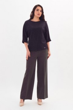 Джемпер трикотажный тёмно-синий с люрексом Braslava(фото2)