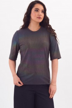 Футболка трикотажная тёмно-серая с напылением Braslava