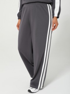 Брюки серые из футера с лампасами Dora(фото3)