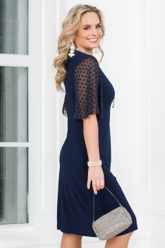 Платье миди тёмно-синего цвета Lavira(фото4)