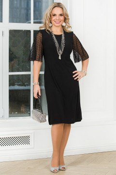 Платье миди чёрного цвета Lavira(фото2)