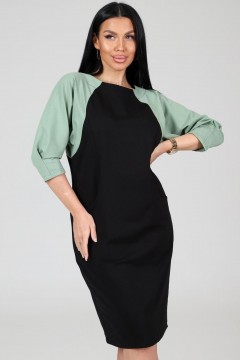 Платье чёрное из футера с карманами Iv-capriz