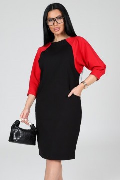 Платье чёрное из футера с карманами Iv-capriz