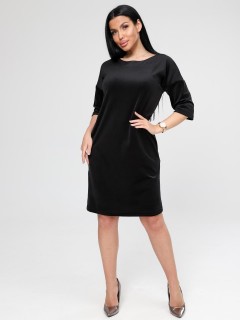 Платье велюровое чёрное с карманами Iv-capriz(фото7)