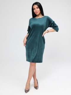 Платье велюровое изумрудного цвета с карманами Iv-capriz(фото2)