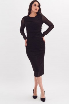 Платье чёрное трикотажное с блеском Braslava