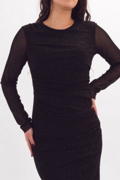 Платье чёрное трикотажное с блеском Braslava(фото2)