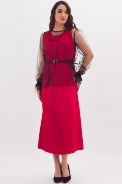 Платье красное без рукавов Braslava