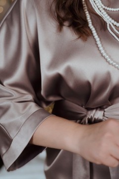 Блузка светло-серая с поясом Braslava(фото5)