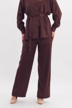 Брюки-палаццо коричневого цвета Braslava(фото2)