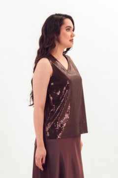 Майка коричневая с блеском Braslava(фото5)