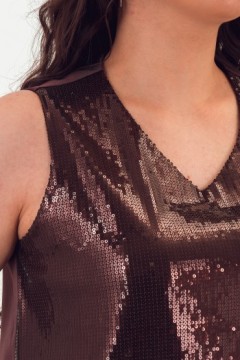 Майка коричневая с блеском Braslava(фото4)