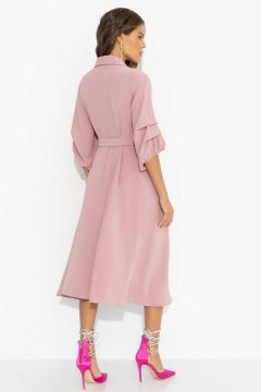 Платье розовое на запах Charutti(фото6)