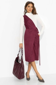 Сарафан замшевый бордового цвета Charutti