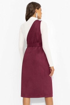 Сарафан замшевый бордового цвета Charutti(фото7)