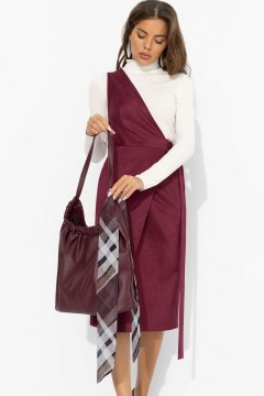 Сарафан замшевый бордового цвета Charutti(фото4)