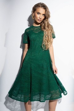 Платье кружевное зелёное на подкладе Charutti(фото3)