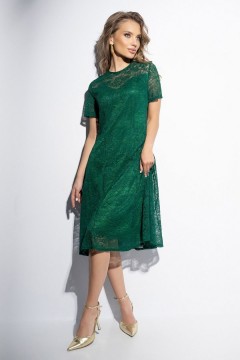 Платье кружевное зелёное на подкладе Charutti(фото2)