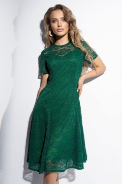 Платье кружевное зелёное на подкладе Charutti