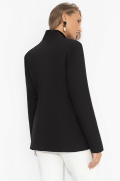 Жакет чёрный асимметричного кроя Charutti(фото6)