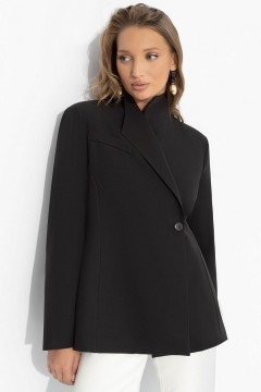 Жакет чёрный асимметричного кроя Charutti(фото7)