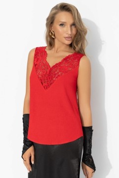Топ красный с кружевом Charutti(фото3)