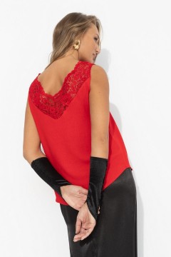 Топ красный с кружевом Charutti(фото6)