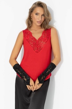 Топ красный с кружевом Charutti(фото5)