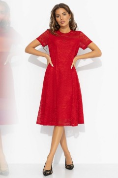 Платье кружевное красного цвета на подкладе Charutti(фото2)