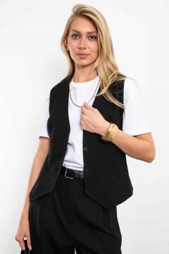 Жилет классический чёрный Kosmos