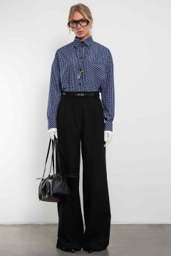 Брюки палаццо в чёрном цвете Kosmos(фото4)