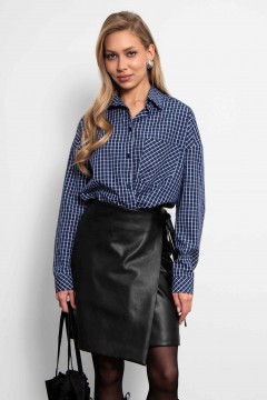 Юбка чёрная из эко кожи Kosmos