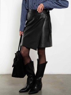 Юбка чёрная из эко кожи Kosmos(фото3)