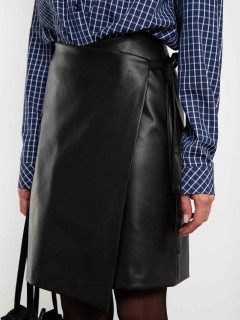 Юбка чёрная из эко кожи Kosmos(фото5)