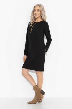 Платье чёрное с карманами Charutti(фото5)